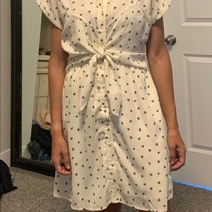 Hayden Los Angelos cream leopard print dress